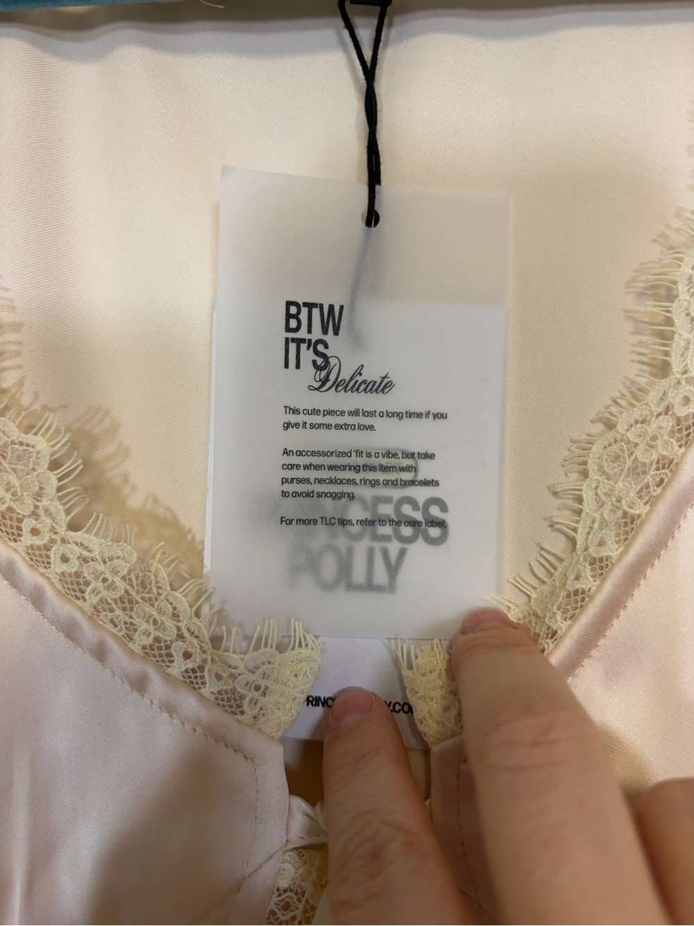 NWT Princess Polly Mavie Lace & Satin Split Tie Top. Size 6. Retail $42 - Picture 8 of 8